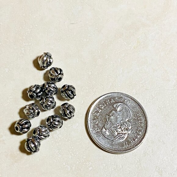 3/$10, Silver Tone Plastic Beads - Picture 2 of 3